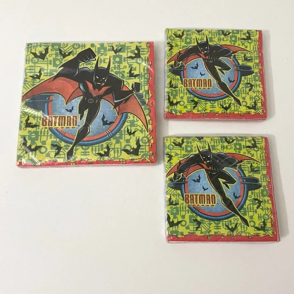 Vtg 1999 Batman Beyond Napkins Birthday Party Supplies Luncheon Beverage Napkins - Picture 1 of 11